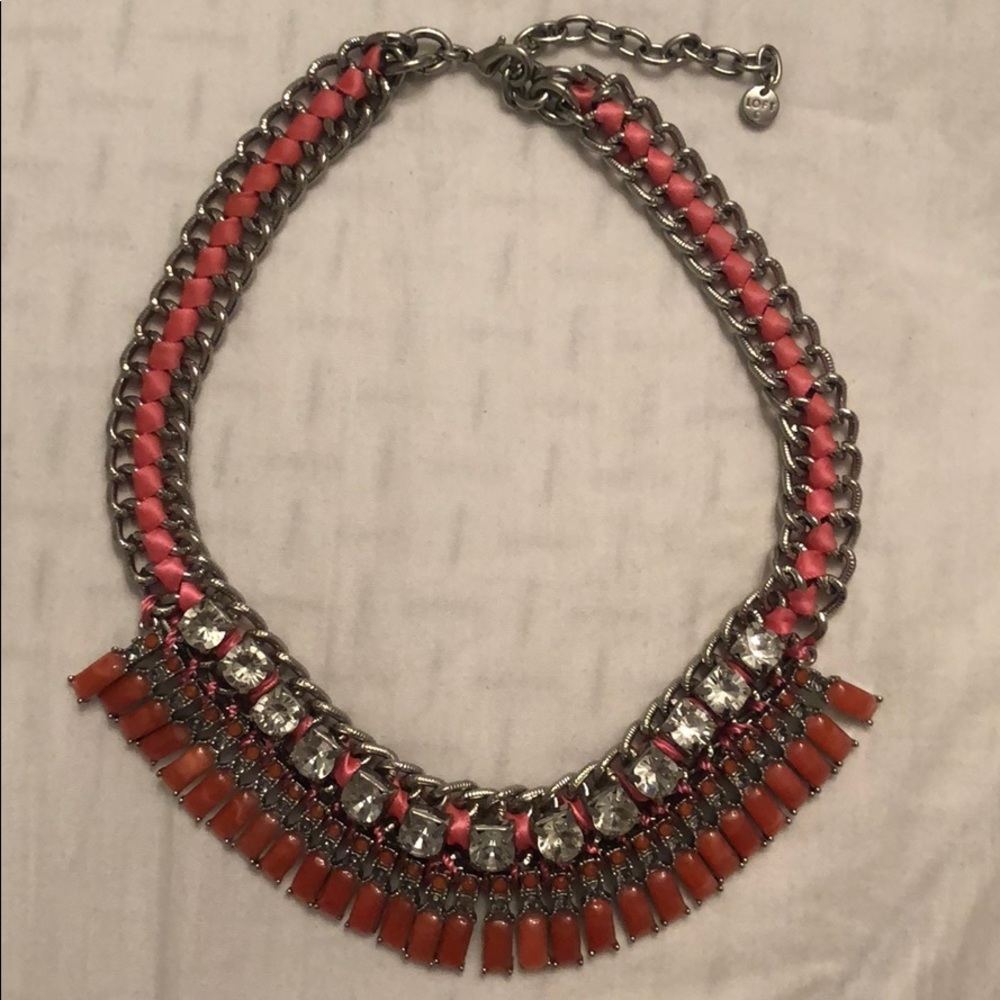 Pink statement necklace